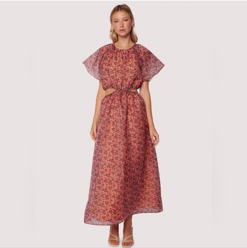 LOST + WANDER VENUS RISING MAXI DRESS Color Pink Floral  Size  Small